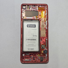Рамка дисплея Samsung S10 G973 красная уценка оригинал