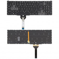 Клавиатура с подсветкой для ноутбука Acer Nitro 5 AN515-51 52-55K1 N17C1 AN515-57-53TK (белый текст с цветами), версия для США (заказ) Клавиатура с подсветкой для ноутбука Acer Nitro 5 AN515-51 52-55K1 N17C1 AN515-57-53TK (белый текст с цветами), версия для США (заказ)